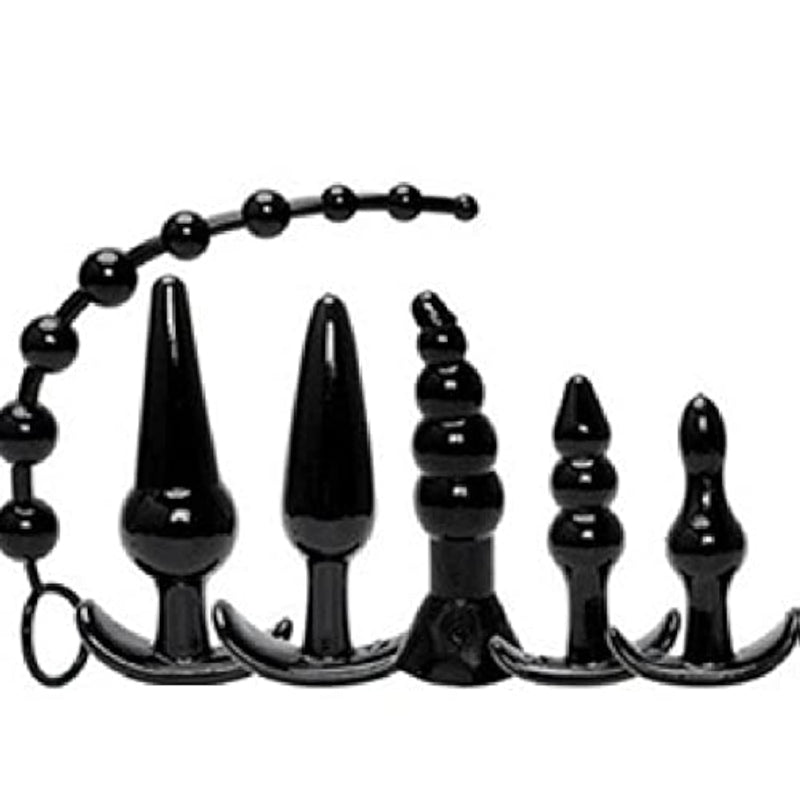 Anal Training Kit with 6 Silicone Butt Plugs for Prostate Massager and Anus Stimulation