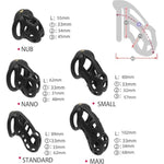 Chastity Cage Small 3.0 Male Chastity Device With 4 Rings, Resin Cock Cage Chastity Cage For Man Penis Erection Control Penis Bondage Exercise Male Sex Adult Toy Lightweight?Small?