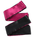 2 PC Satin Blindfold Sleeping Eye Mask, Black Red