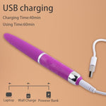Female Pleasure Massage Pen, Nipple Clitoral Stimulator Vibrator Wand Mini Dildo G-Spot Bullet Vibrator,10 Frequency Powerful Vibration?Adult Sex Toys& Games For Women And Couples (Purple)