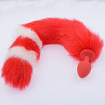3 Pcs Set Silicone Red Fox Tail Anal Plugs.Adult Soft Cat Ears Cosplay G-Spot Papilla Chest Stimulation Masturbator Tease Orgasm Sex Toy For Women Female Men Male Unisex
