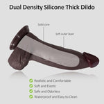 12'' Realistic Large Thick Black Dildo, Real Skin Dual Density Silicone Dildos, Lifelike Giant Dildo With Powerful Suction Cup For Hands-Free, For Vaginal Anal Stimulation Sex Toys For Men And Women