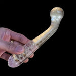 Luminous Crystal Glass Dildo Anal Butt Plug Wand Adult Sex Toy, Curved Design Dildo Anal Plugs G-Spot Stimulator Waterproof Smooth Adult Sex Products For Men And Women Couples