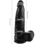 12.2 Inch Large Black Realistic Dildo, 2.8'' Diameter Huge Thick Penis, G-Spot Fat Dildo, Small Glans And Thick Shaft With Strong Suction Cup, Xxl Anal Dildo With Balls For Men Women Couples