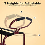 Sex Chiar Set, Sex Position Enhancer Chair With Adjustable Handrail And Realistic Dildo, Sex Furniture Sex Bench For Couples Adult Love, Portable Bdsm Novelty Riding Sex Toy For Sm Game (Red)