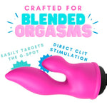 Euphoria G-Spot And Clit Stimulating Silicone Wand Massager Attachment, Pink (Ad444)