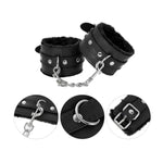 12 Pcs Sex Bondage Bdsm Restraints Kits Fetish Handcuffs Ankle Cuff Collar Blindfold Whip Rope Nipple Clamps Ball Gag Mask Tail With Anal Adult Games Foreplay Sexy Toys For Couples (Black?