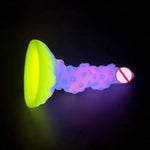 Huge G-Spot Dildo Silicone Tentacle Realistic Dildo Anal Plug with Strong Suction Cup Monster Dildo Glows in Dark 8inches