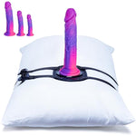 Suction Cup Strap Stand Dildo Mount Holder Strap On Pillow Cushion With 7" 8" 10" Silicone Dildos Set, Sex Swing Chair Saddle Fantasy Big Long Anal Dildo Platform Base Adult Sex Toy For Women Men