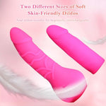 Pink Double Ended Strap On Dildo - Silicone Dildo With Wearable Harness, 2 Removable Realistic Fantasy Dildos, Adjustable Strap For G-Spot And Anal Play, Adult Sex Toys For Women, Men, Couples