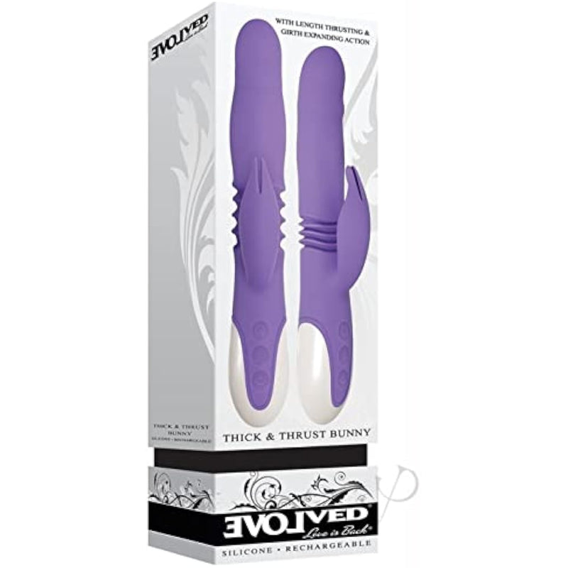En-2872 Thick & Thrust Rabbit Vibrator, Purple
