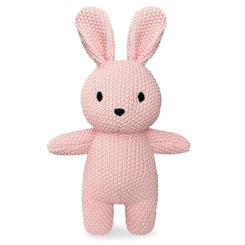 Cute Knitted Bunny Stuffed Animals, Baby Crochet Stuffed Animal And Soft Cotton Toys. 12 Inch Rabbit Plush Toy, Cute Small Animal Dolls, Soft Toys For Babies, Boys And Girls Birthday Christmas Easter