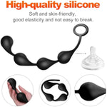 Extra Large Anal Beads Butt Plug Soft Anal Chain Sex Toys With 4 Anal Balls, Anus Dilator Silicone Anal Bead Prostate Massage Anal Sex Toys Anal Trainer Anal Plug For Men Women Couples