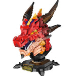 Dragon Model Building Blocks Set For Adults Boys Girls 14+ (2713 Pieces) - Cool Animals Fire Dragon Head Building Toy Home Office Collection, Gifts For Building Blocks Lover