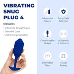 Vibrating Snug Plug 1 - Butt Plugs, Adult Sex Toys Anal Toys For Couples, Anal Training, And Sexual Stimulation Device - Navy