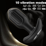 Anal Sex Toy Vibrator, 4Pcs Vibrating Anal Butt Plug Training Kit, Remote Control 10 Vibration Modes Adult Anal Sex Toys Vibrators With Flared Base Prostate Sex Toys For Beginner Advanced User- Black