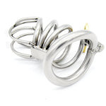 Male Chastity Device Hypoallergenic Stainless Steel Cock Cage Penis Ring L Size Virginity Lock Chastity Belt Adult Game Sex Toy (1.96 Inch/ 5.0Cm)