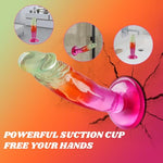 Realistic Dildo,Suction Cup Dildo, Colorful Clear 6" Small Dildo