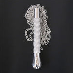 Bdsm Metal Chain Whip Diamond Handle Aluminium Flog Flogger Fetish Slave Sub Sex Toy Bondage Sm Ass Spanking Bondage Slave For Beginner