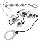 Anal Beads Metal Balls Set 4 Weighted Sm Anal Balls With Pull Ring Buttplug Cord Metal Huge Butt Plug Kegel Balls Sex Large Bead For Anal Pleasure Bdsm Tools Erotic Sex Toys For Men Women Couples
