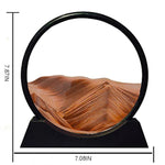 Deep Sea Sandscape 3D Glass Display with Flowing Sand Artwork, Orange, 7" Diameter