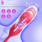 3 In 1 Rose Sex Toys Clitoral Licking Thrusting Dildo G Spot Vibrators For Women Clit Nipple Stimulator With 10 Licker Patterns & 10 Strong Thrusting Vibration Adult Toys For Women Couples