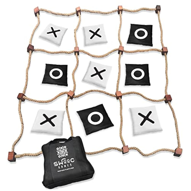 Games - Giant Tic Tac Toe Game Outdoor (All Weather) | 3Ft X 3Ft | Instant Setup, No Assembly | Giant Outdoor Games For Adults And Family | Outside Toys | Large Lawn & Backyard Fun | Yard Game
