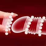 Silicone Cock Ring Set for Enhanced Erection and Delayed Ejaculation - 4 Piece Penis Ring with Beads for Men and Couples