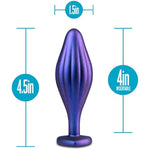 Anal Adventures Matrix Rhineheart Silicone Anal Plug - Textured Wavy Bling Buttplug - Stayput Comfort For Safety - Satin Smooth Texture Ultrasilk - Tapered Head - Sex Toy Couples