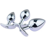 Metal Anchor Base Electric Shock Anal Plug Smooth Bullet Butt Plug Electric Shock Set For Beginners