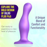 Large Metallic Purple Curved Silicone Anal Plug for Men and Women