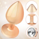 Butt Plug Set 3Pcs Metal Anal Plug With Large Diamond Base Wearable Anal Training Kit For Prostate Massage Adult Sex Toys For Men Women Couples Beginners