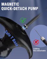 Magnetic Inflatable Butt Plug Dildo, Inflatable Anal Plug Knot Buttplug
