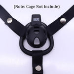 New Chastity Belt Male Chastity Devices Anti-Off Chastity Strap Penis Cage Auxiliary Belt(Black 3 Way)