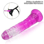 Soft Realistic Mini Dildo Vaginal Anal Stimulation Adult Sex Toys With Powerful Suction Cups, Purplegradient G-Spot Penis Suitable For Bed Games Female Pleasure (Medium)