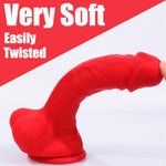 8.07 Inch Realistic Dildo, Big Thick Dildos For G Spot And Anal Stimulation With Strong Suction Cup, Silicone Suction Penis Adult Sex Toy For Women And Men (Rose Red)