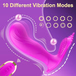 Remote Control Wearable Vibrator, 10 Modes Vibrators Butterfly Vibrator Sex Toys