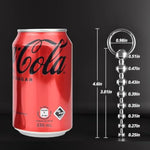 Penis Plug Stainless Steel Urethral Sound Multi Bead Urethral Plug Claspable O-Ring Urethral Dilator Sex Toys For Male Masturbation (4.6’’)