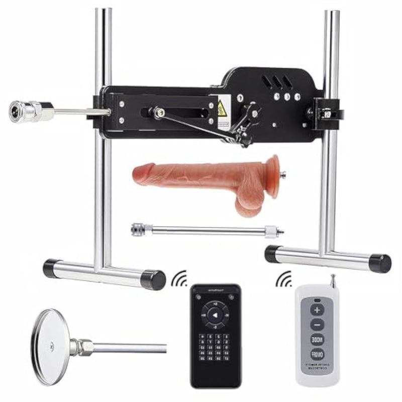 Sex Machine For Unisex Masturbator With Thrusting Realistic Dildo Masturbator Cup For Men Lifelike Dildo Sex Toys For Women Hands-Free Massager Adjustable Angle Control Thrusting Speed Sex Machine Gun