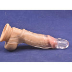 Reusable Penis Sleeve With Cock Ring Sex Toy - Cock Sleeve Penis Ring Extender Ultra-Soft Penis Enlarger For Couples Cock Enlarger Sex Toys For Men (2Pcs-Flesh+White)