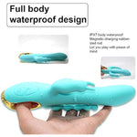 3 In 1 Silicone G-Spot Rabbit Anal Vibrator Vibrating Dildo Adult Sex Toys With 10 Vibrating Modes For Women Waterproof Rechargeable Clitoris Vagina Stimulator Massager Sex Things For Couple?Blue?