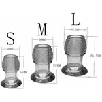 3 Piece Threaded Anal Plug For Women Adult Sex Toy For Couples Hollow Anal Toy With Lid Anal Stimulator For Women And Men Transparent Butt Plug Anal Trainer (Grey)