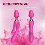 Vibrator Wand, Clitoral G Spot Anal Plug 3 In 1, Sex Toys For Woman, Stimulator Dildo With 9 Vibrating Modes, Waterproof Vagina Wand Massager, Adult Sex Toy For Female Or Couples