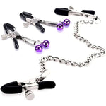 Adjustable Metal Nipple Clamps Entertainment Clip For Women Rj666 Non-Piercing Nipplerings Clip On Nipple Rings Decorative Clip For Clothing Accessories (Black/Hr44)