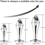 Anal Plug Adult Sex Toys, 3Pcs Anal Butt Plug Set Metal Butt Plug Sex Toys Luxury Jewelry Design Fetish Anal Toys For Adult Unisex (Black)