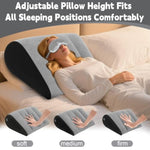 Inflatable Bed Wedge Pillow For Sleeping - Inflatable Wedge Pillow With Silk Eye Mask Set For Traveling,Leg Elevation,Back Support,Body Positioners,Lumbar Cushion For Post-Surgery Recovery,Camping Use