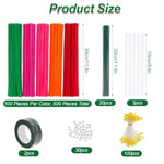 657 Pcs Pipe Cleaner Flower Kit, DIY Handmade Floral Craft Supplies