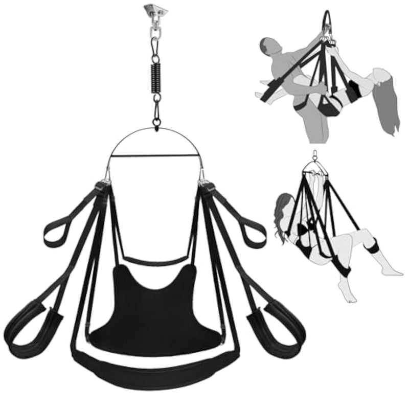 Adult Sex Swing, 360 Degree Spinning Adjustable Love Position Aid Swing, Sex Toys Set With Premium Paint Stand And Widened Thick Comfortable Strps For Couples