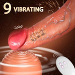 Penis Sleeve Cock Sleeve Vibrator - Penis Pump Male Sex Toys Dildo Sleeve, Penis Extender With Elastic Penis Ring Vibrating Cock Ring To Enlarge Prolong, App & Remote Control Adult Toys 9 Modes