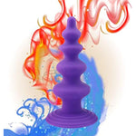 Anal Bead Butt Plug Trainer,Super Long Thick Anal Beads Butt Plugs With 5 Gradual Large Bead,Strong Suction Cup Butt Plug Sex Toys Prostate Massage Anal Trainer Dildo For Women Men(Purple)